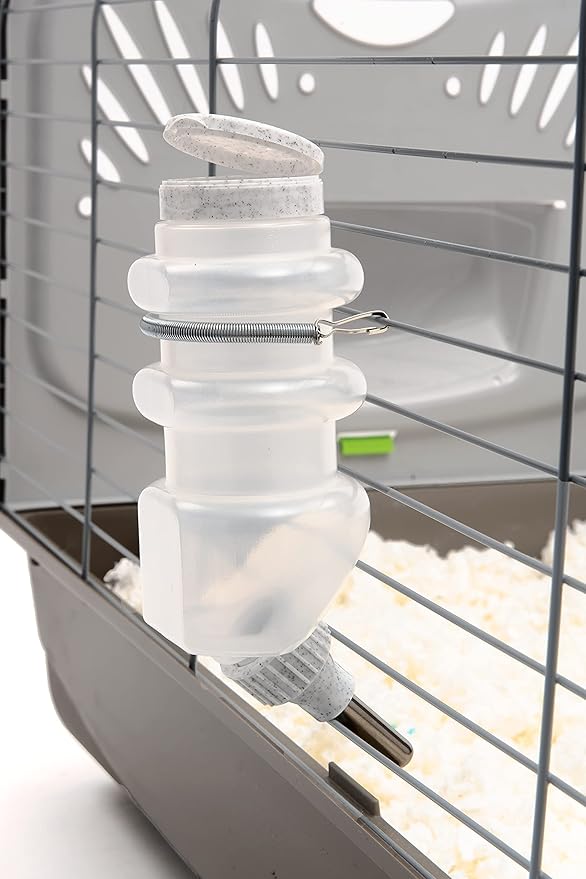 Lixit® Top Fill No Drip Water Bottles for Rabbits, Ferrets, Hamsters, Guinea Pigs, Rats, Chinchillas and Other Small Animals - Made in USA (Granite (Pack of 2), 16 Ounce)