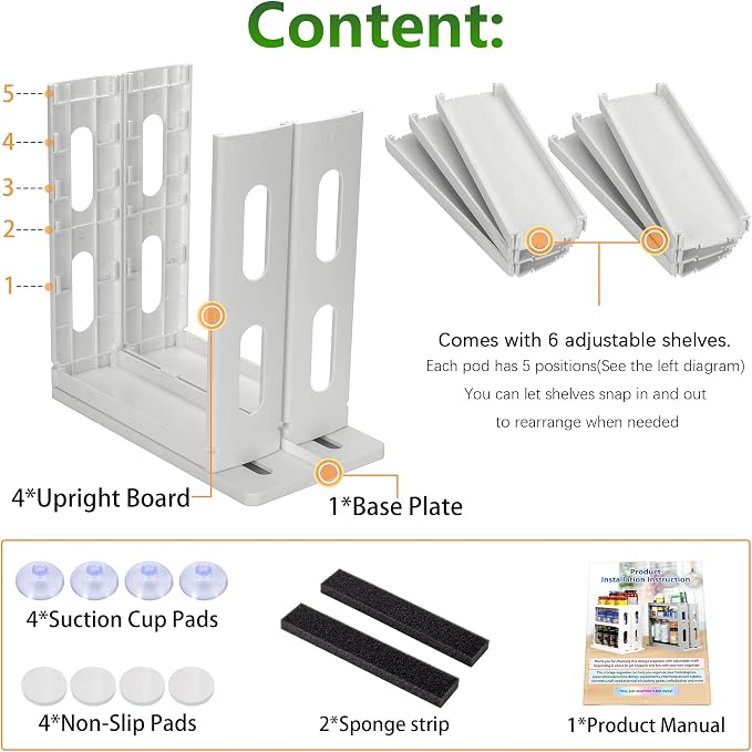 Dutiplus Spice Rack Organizer 3 tier Seasoning Holder, Pull and Rotated Storage Cabinet for Kitchen Bathroom Countertop 10.8”H x 5.8”W x 10.4”D (Advance Gray)