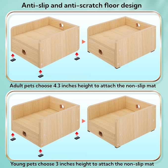 Raised Pet Feeder Stand for Cats & Dogs Neck Health, Holder for Pet Automatic Feeders, Pet Water Dispenser Stand, Adjustable Height Elevated Shelf for PETKIT, PETWANT and Most Pet Feeders