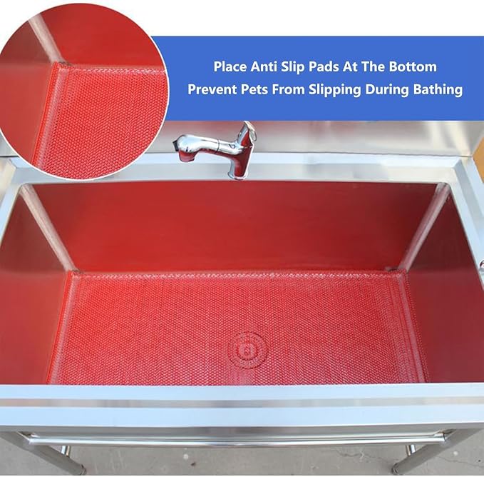 Stainless Steel Dog Bath Station,Dog Shower Tub,Pet Dog Bathtub,Dog Pet Washing Grooming Station for Home,Dog Grooming Tub,Dog Wash Sink Station for Large & Medium Dogs