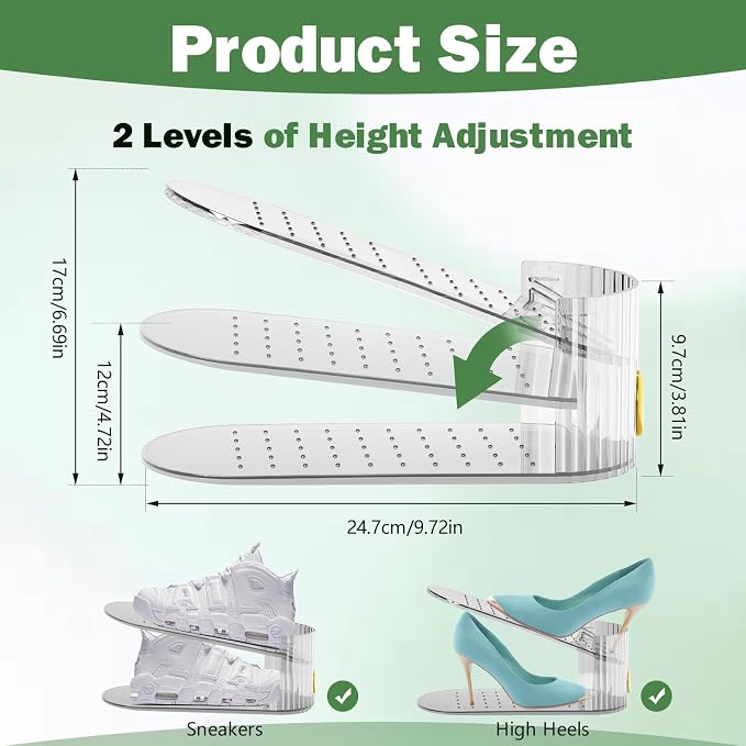 Adjustable Shoe Slot Organizer for Closet Space Saver(10-Pack)