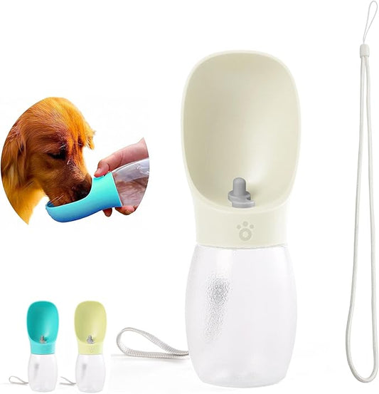 Portable Dog Water Bottle, 12 oz, Leak-Proof Travel Pet Dispenser, Teal,Puppy Water Dispenser with Drinking Feeder for Travel