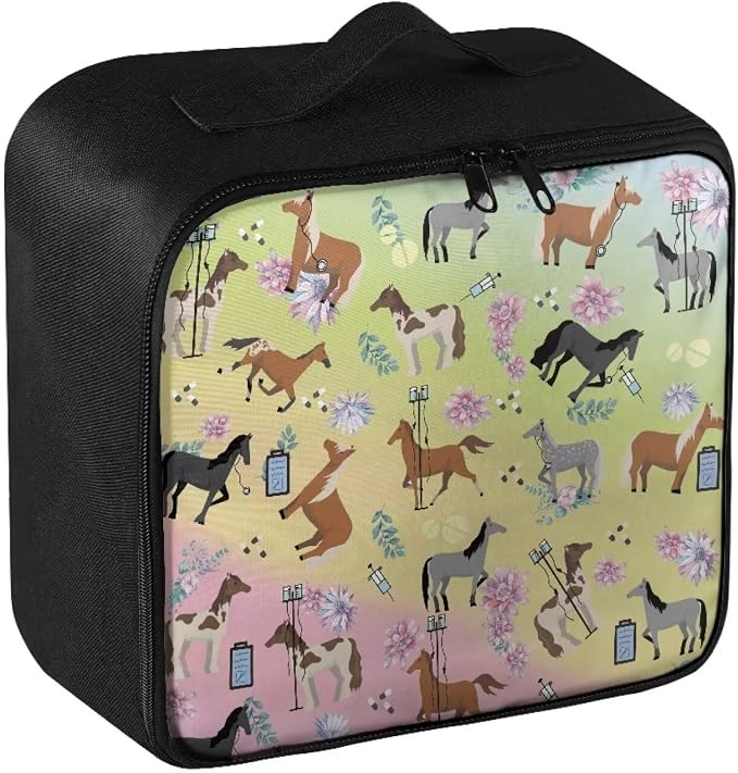 Nurse Horse First Aid Kit Bag Empty Portable First Aid Bag Empty Medium Medicine Storage Bag Medication Travel Bag for College Dorm School Kids Medical Bag Empty Pouch