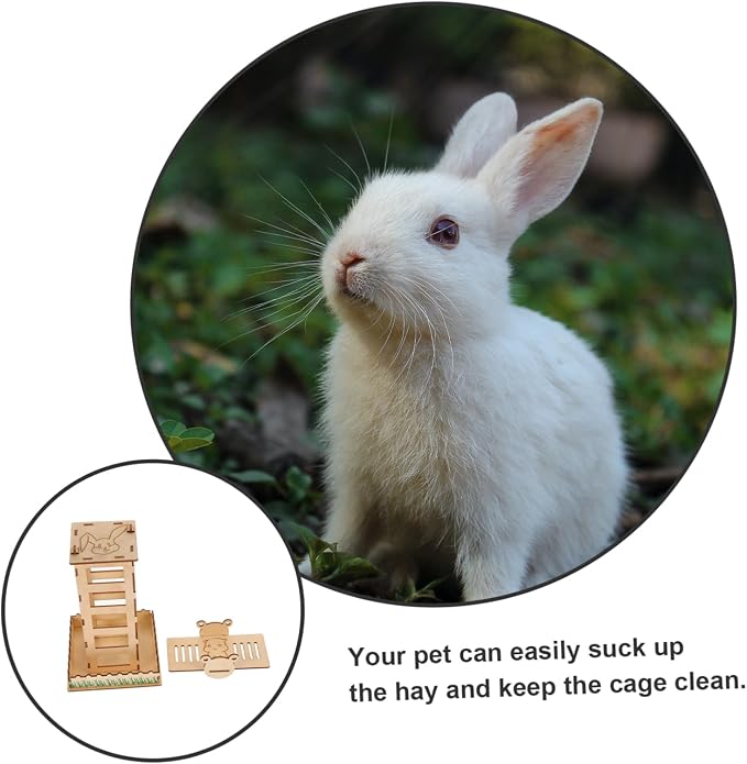 balacoo Feeder Pet Feeding Holder Storage Rack for Bunny Supplies Portable Design for Easy Cleaning and Installation Smooth Space-Saving Hay Rack for Cage