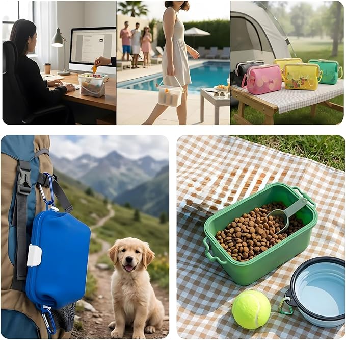 Multi-Use Leakproof Silicone Bag, Waterproof Pouch for Swimsuits, Lunch, Home Caddy, BPA Free, Non-Toxic, Travel Essential(Pink)