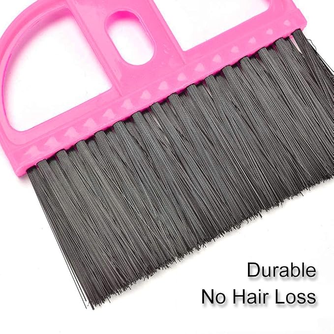 WishLotus Mini Dustpan and Brush Set, Portable Exquisite Pet Waste Cleaning Kit, Hamster Sand Scooper Cage Cleaning Tool for Small Pets Guinea Pigs Hedgehogs Hamsters Chinchillas Rabbits (Pink)