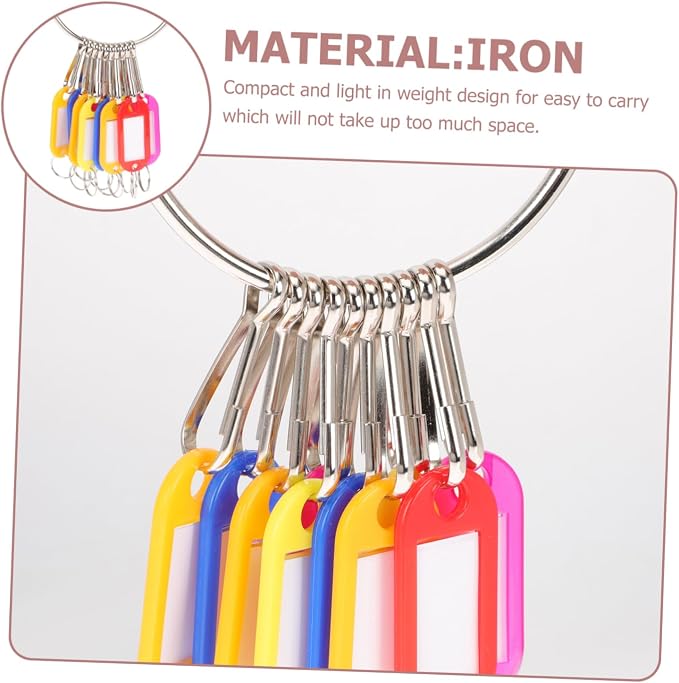 DOITOOL 3sets Multi-Functional Luggage Bag Label Tags Reusable Key Identification Tags for Pets Boys and Girls Items and Travel Rings for Organizing Keys and Bags