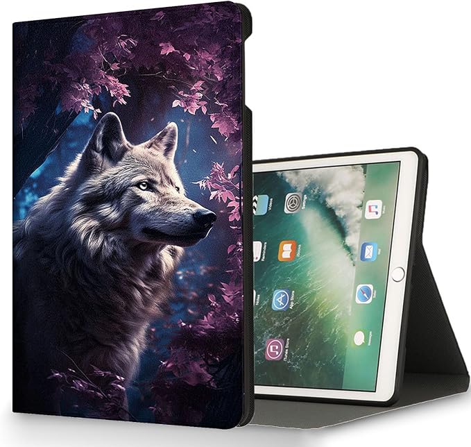 for Microsoft Surface Pro 11/10/9-13" 2024/2022 Tablet Case,Auto Wake/Sleep,Adjustable Stand Protective Cover - Wolf