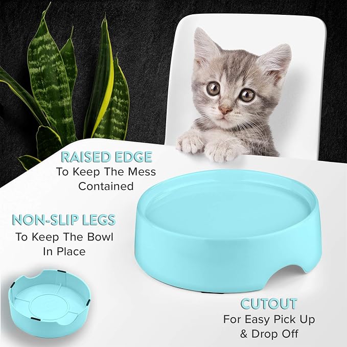 CatGuru Food Table for Cat Bowls, Elevated Feeding Station for Cat Food Bowl, Raised Stand for Pet Food and Water Bowls, Pet Feeder for Indoor Cats, Stress Free Stand for Pet Dishes or Plates (Aruba)