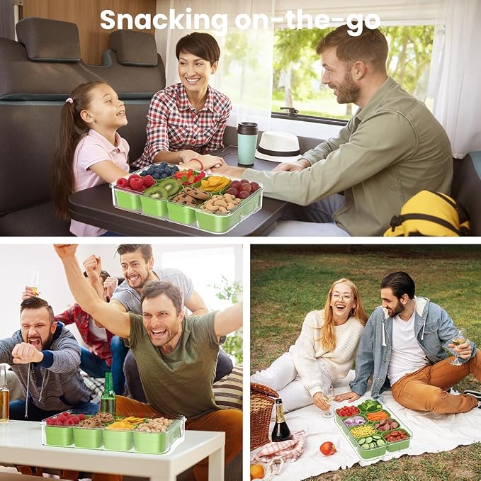 2 Pack Food Divided Storage Containers