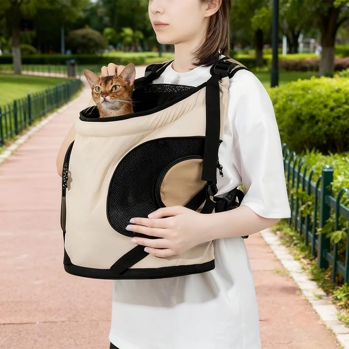 Travel Pet Carriers Bag with Adjustable Strap Breathable Chest Bag for Daily Walking Cats Small Dog Front Carrying Bags