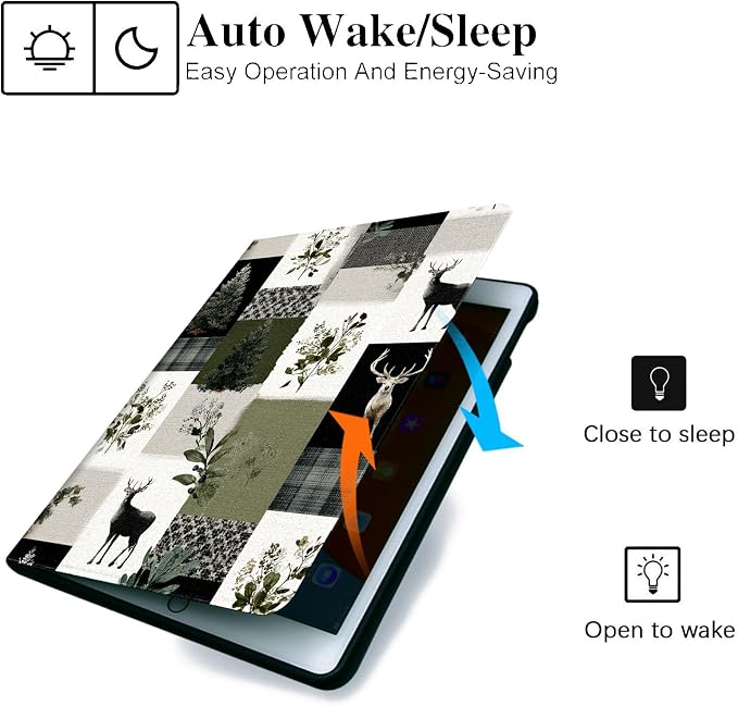 for Samsung Galaxy Tab S10 Ultra 2024/S9 Ultra 2023/S8 Ultra 2022 14.6 Inch Tablet Case,Auto Wake/Sleep,Adjustable Stand Protective Cover - Wolf Pattern