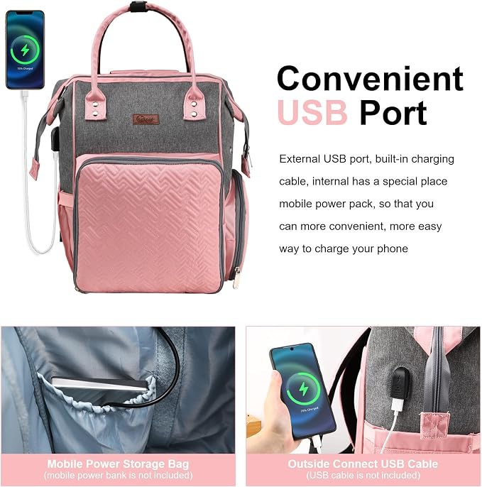crochet bag,knitting bagBackpack and Tote Bag Storage Bag ，Large capacityYarn Storage Organizer Travel Crochet Bag Women Carrying Crochet Accessories Knitting Needles Crochet