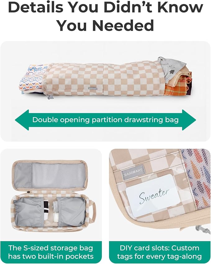 BAGSMART Compression Packing Cubes for Travel Essentials | 14 Set /6 Set /4 Set/2 Set, Lightweight, Durable