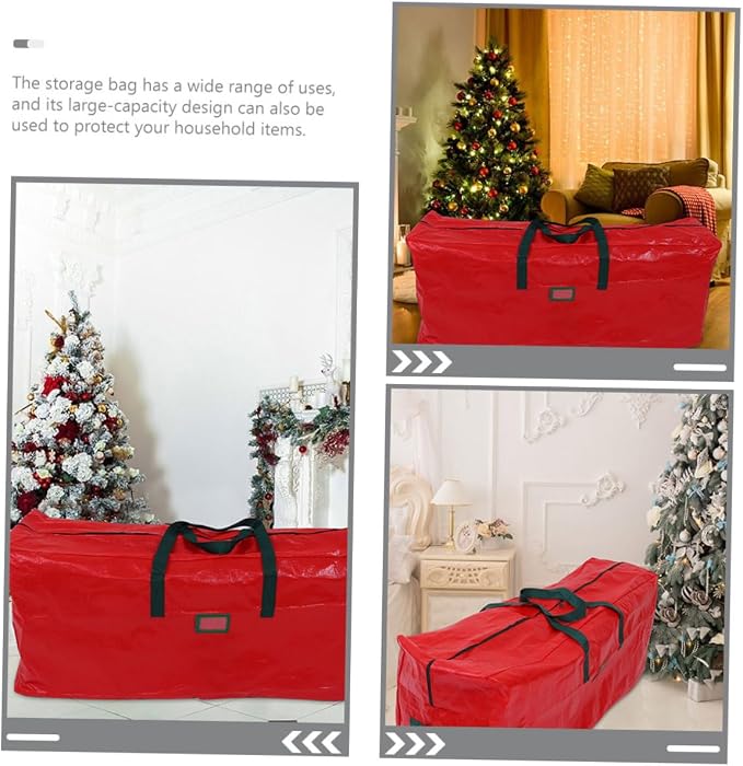 Large Capacity Christmas Tree Storage Bag Holiday Storage Pouch with Reinforced Handles for Organizing Christmas Decorations and Other Items