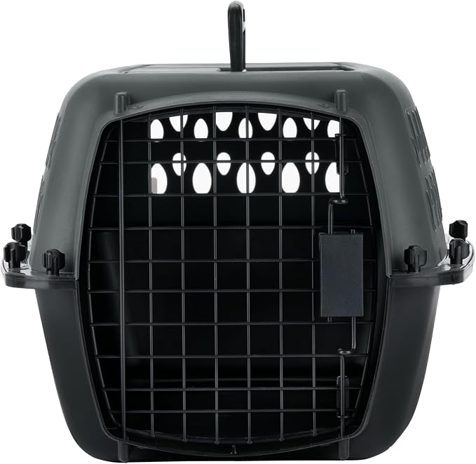 Petmate Pet Porter Dog Kennel 23in, Dark Gray and Black, Pets up to 15lbs | Made in USA