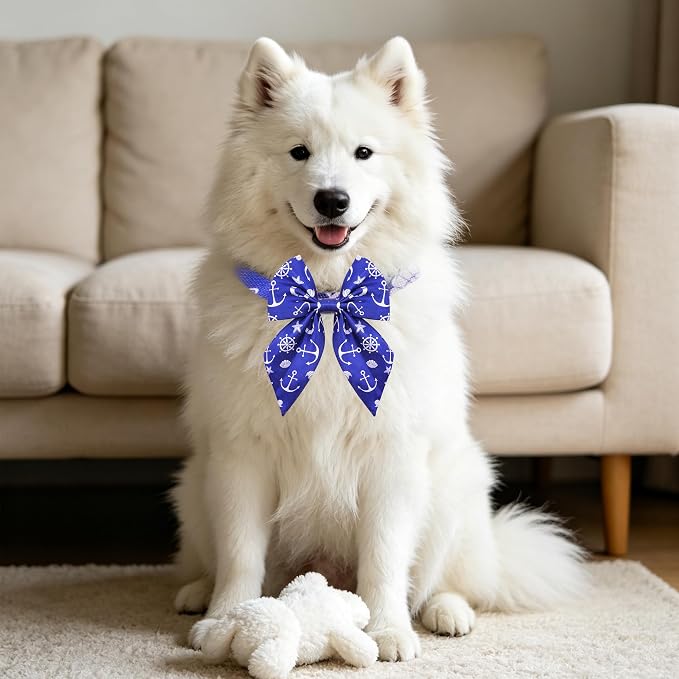 PET SHOW 10 Pack Sailor Dog Bowties Daily for Large Dogs