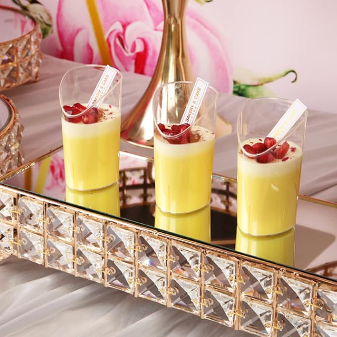 Cake Stand Wedding Crystal Dessert Stand Display Stand Ornament Dessert Cold Tea Stand Cosmetic Organizer Cake Stand Cake Plate Candy Cupcake Dessert Display Shelves (Color : D) (Transparent)