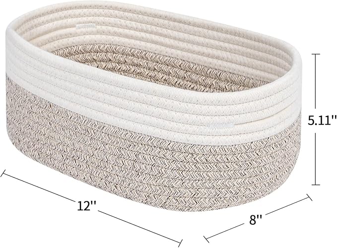 CubesLand Baskets for Shelves Storage,Cube Shelf Closet Storage Bins Set 2 | Long-lasting &Skin-friendly Toy Basket Bin,Stylish Room Decor Basket,Woven Off White/Light Brown