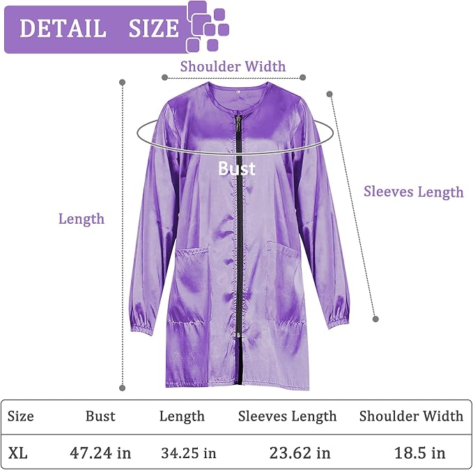 Polyester Professional Salon Smock Hair Stylist Jacket | Water-resistant Haircut Cape, Pet Grooming Workwear, Barber Apron