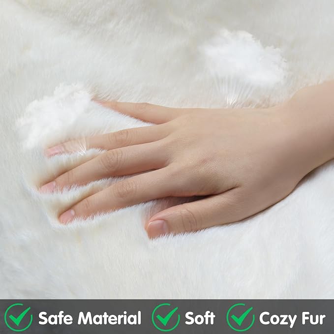 Dog Bed Mat Crate Pads for Dog Cages 30x21 Inch Washable Anti-Slip Dog Kennel Pad Soft Small Puppy Cage Cushion Liner, Beige