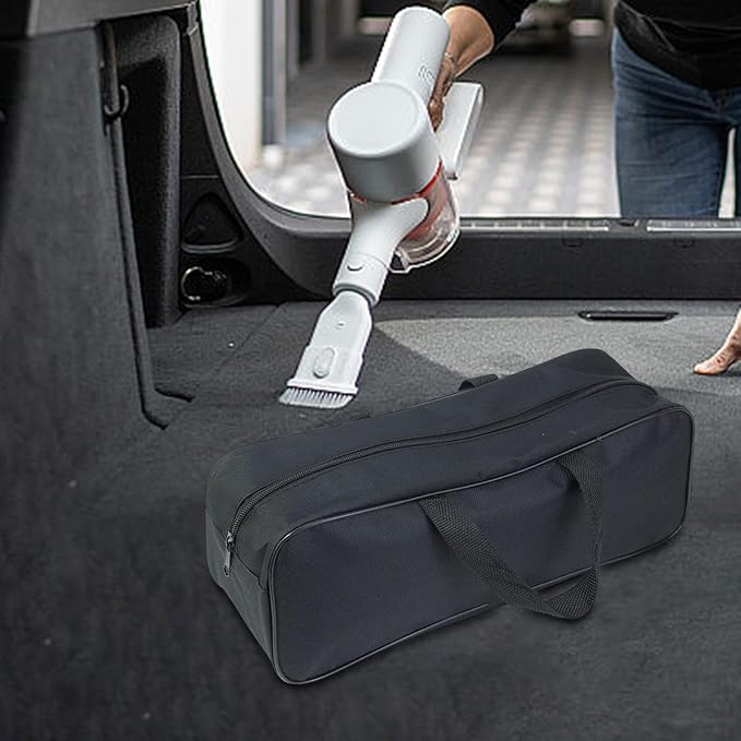 Vacuum Cleaner Bag Organizer Storage Case with Oxford Cloth Material Portable Carrying Handle Large Capacity Suitable for Car and Pet Hair Cleaning, Black