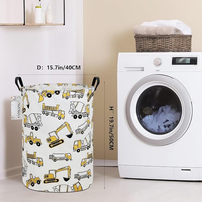 Storage Bin Foldable Nursery Organizer Basket Excavator | Foldable with Waterproof PE Coating Organizer Bin for Kids Boys and Girls,Office,Bedroom,Clothes