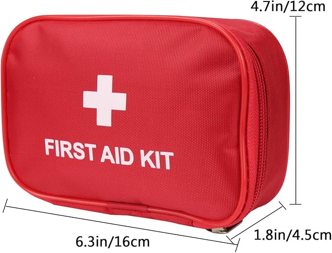 6 Pack Empty First Aid Kit Bag, Lightweight Empty First Aid Bag for Emergency at Home, Office, Car, Outdoors, Boat, Camping, Hiking(Bag Only)