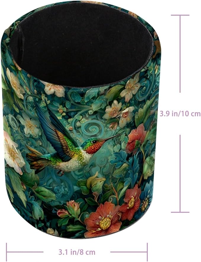 Hummingbird Pen Holder, Pencil Cup Marker Brush Holder Desk Storage Case, Desktop Organizer for School Office Home Supplies