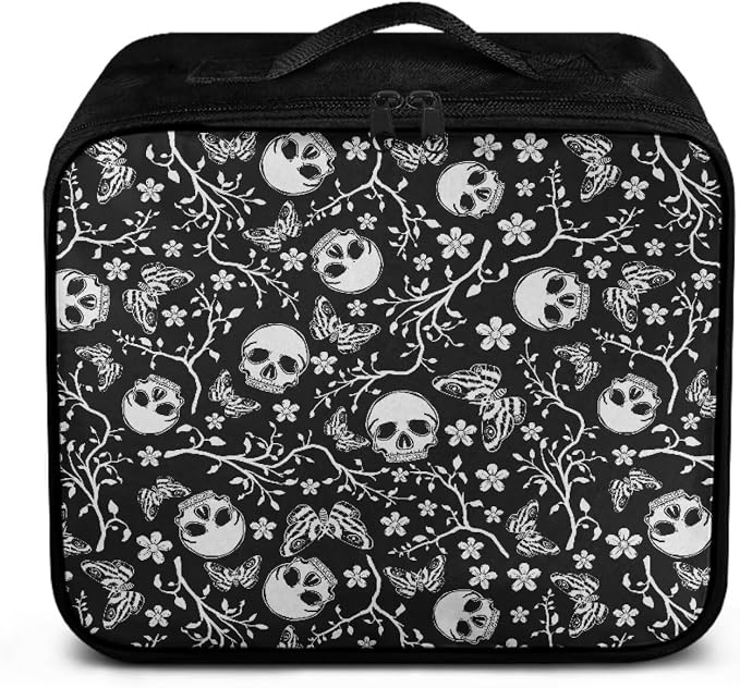 Rnyleeg First Aid Kit for Home Skull Print Empty First Aid Bag Portable Medical Kits for Outdoor, Boat, Camping, Hiking