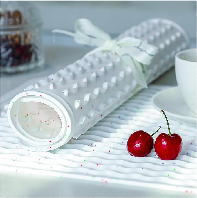 CAKETIME 2 Pack Multicolor Silicone Dish Drying Mat for Kitchen Counter Heat Resistant Hot Pads Dishes Waterproof Under Sink Protector Coffee Bar Accessories Women Gifts Extra Large 18"x16" White