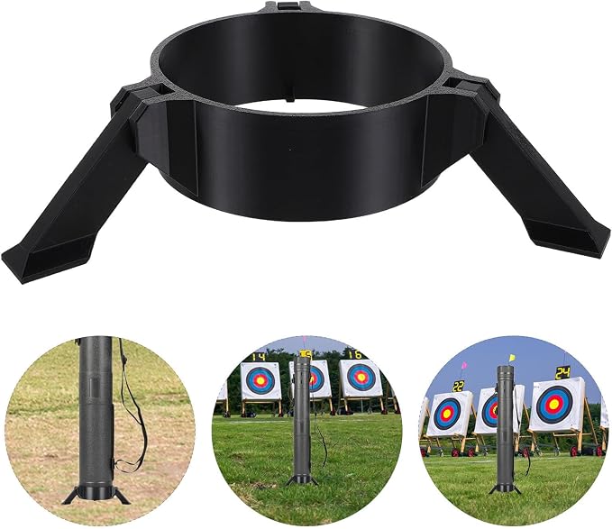 FAVOMOTO Portable Arrow Tube Holder with Base, Black Pet Detachable Rack | Stable Support for Indoor Ranges and Outdoor Target Practice, Sturdy Construction, Versatile Setup, Precision Stability