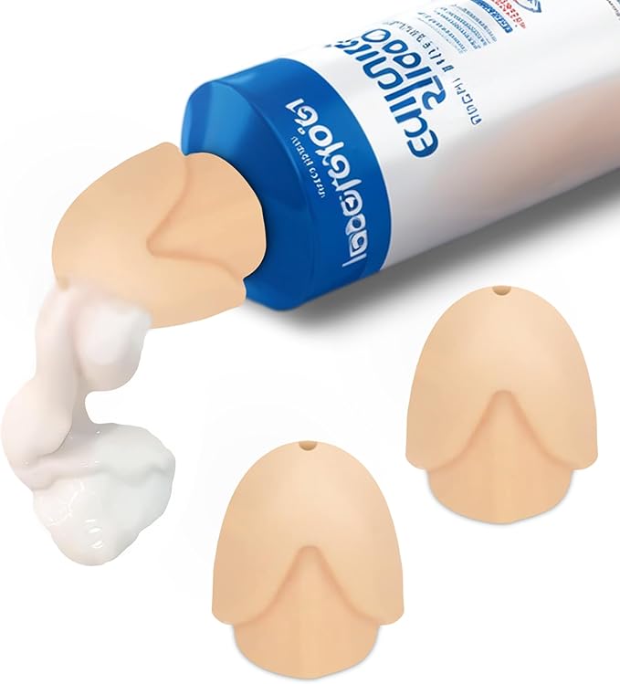 Gag Gifts - White Elephant Gifts, 2Pcs Toothpaste Dispenser, Toothpaste Squeezer, Pranks 3D Printed Self Closing Toothpaste Caps Bathroom Accessories for Bathroom Toothbrush Holders