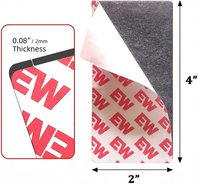 Magnetic Tape 2x4 Inch 10 Pack, Strong Adhesive Magnets for Crafts | Magnetic Strips with Strong Adhesive Backing for DIY Crafts, Fridge, Photo Display. Flexible,Easy to Cut, Peel & Stick.