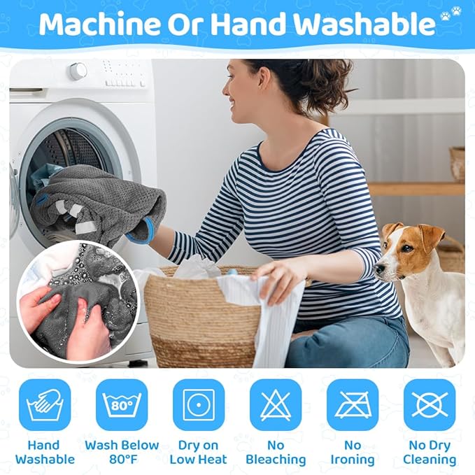 AUTOWT Dog Bathrobe Towel - Super Absorbent Dog Drying Coat, Warming Bath Robes for After Bath Shower Swim Walk for Small Medium Large Dogs Cats Pet