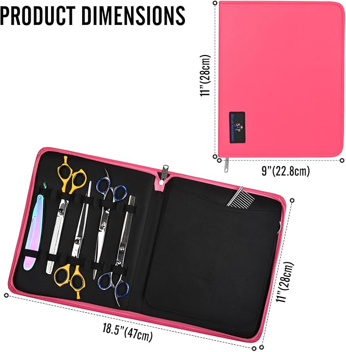 Case Holds 10 Grooming or Beauty Shears (PINK)