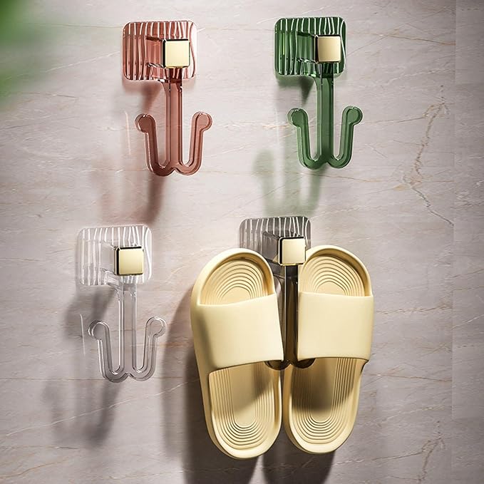 Pet Towel Slipper Hanging Rack Self Clean and Tidy Drain Use Functional Saving Slipper Rack, Green