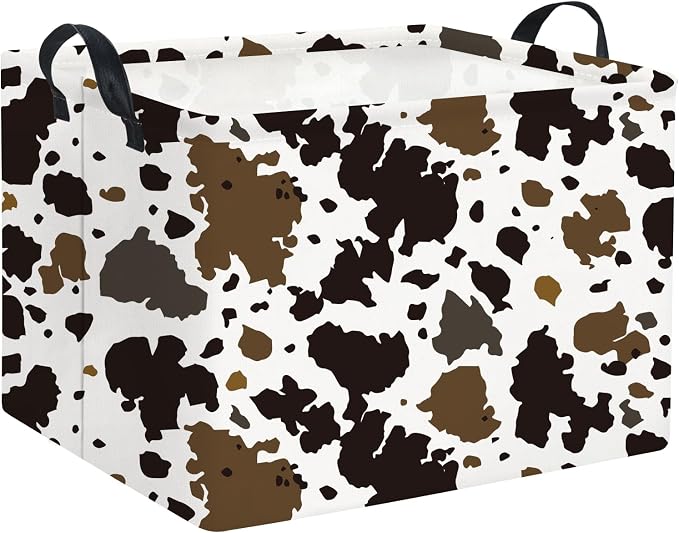 Rectangular Cow Basket Kids Basket Baby Storage Bin Basket Organizer Box for Boys Room Decor(Cow)