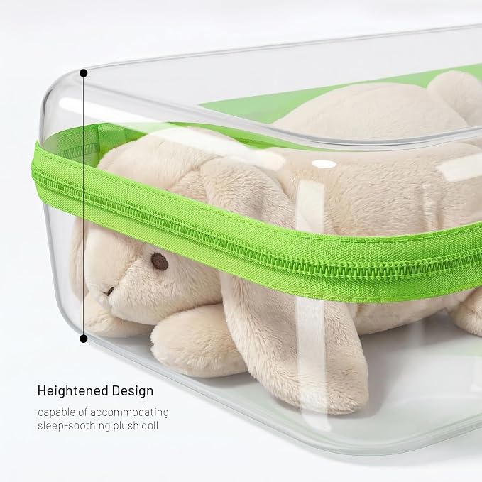 Clear Hard Shell Organizer Cases, 3 Pack with Handle | Durable PET shell with water-resistant, scratch-resistant surface for travel, toiletries, electronics and toys