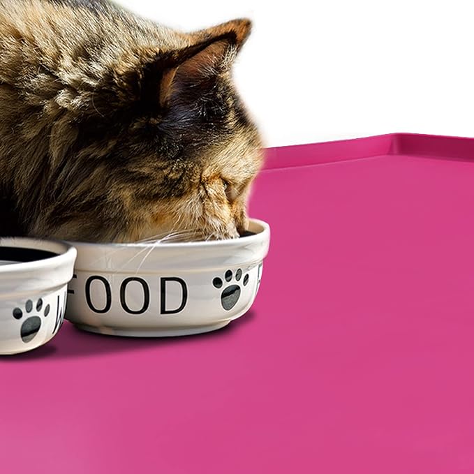 Silicone Dog Food Mat Waterproof Pet Feeding Tray for Large Dogs