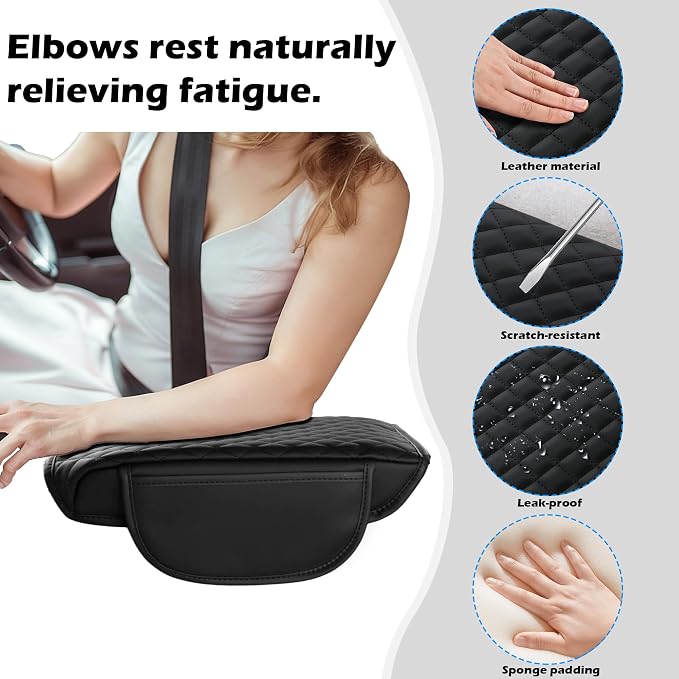 Center Console Cover for 2021-2025 2026 Ford F150, 2022-2026 F150 Lightning Work Surface Console Armrest Cushion Leather Protector Interior Accessories (with Pockets Storage Bag)