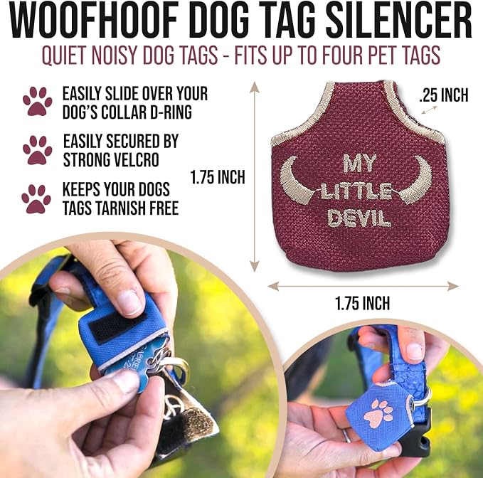 Woofhoof Dog Tag Cover (Burg My Little Devil)