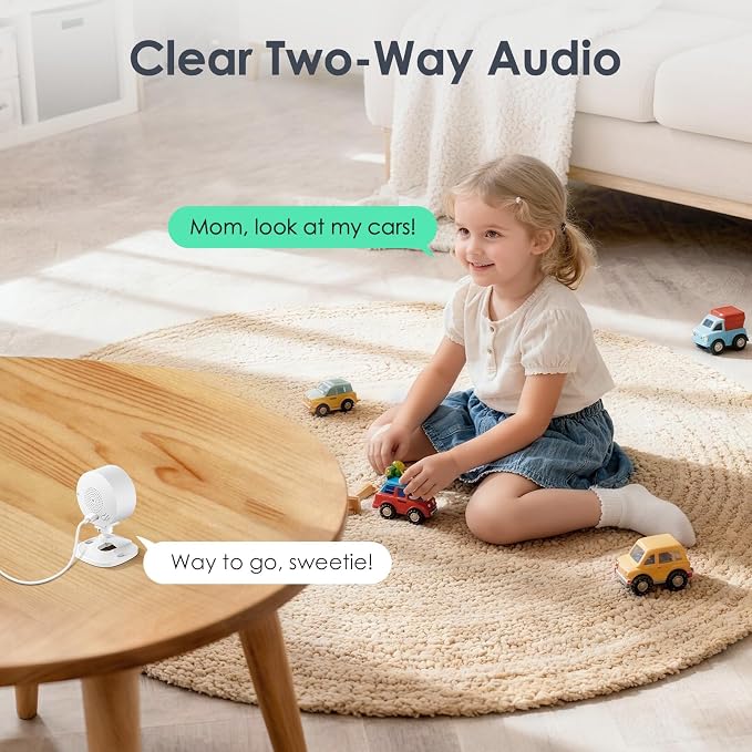 YOTON Indoor Security Camera for Baby Monitor, Home & Pets, 2.4GHz WiFi with Motion Detection, Night Vision, 2-Way Audio, Works with Alexa & Google Home, Local Storage or Optional Cloud, WS01(4-Pack)