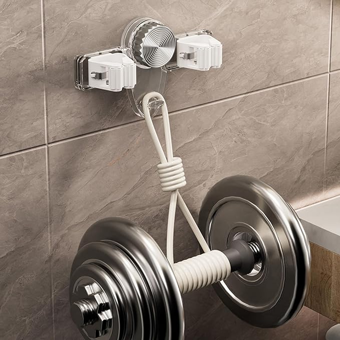 Easy Installation Wall Mounted Broom and Mop Holder Suction Cup Hanger for Kitchen Bathroom Space Organization Mop Hanger Organizers