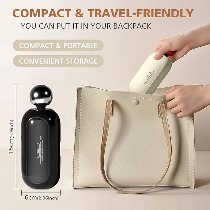 Enjoy Lint Roller, Enjoy Portable Lint Roller, Enjoy Sticky Roller, 2 In1 Washable Lint Remover, Ball for Clothes, Furniture, Dog & Cat Hair, Reusable Mini Lint Roller Pet Hair Remover(White)
