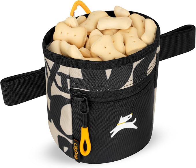 OllyDog, Goodie Treat Bag, Dog Treat Training Pouch | Magnetic Closure | 3 Ways to Wear | Hands-Free Waist Belt | Water-Resistant Recycled Vegan Fabric (Ciao)