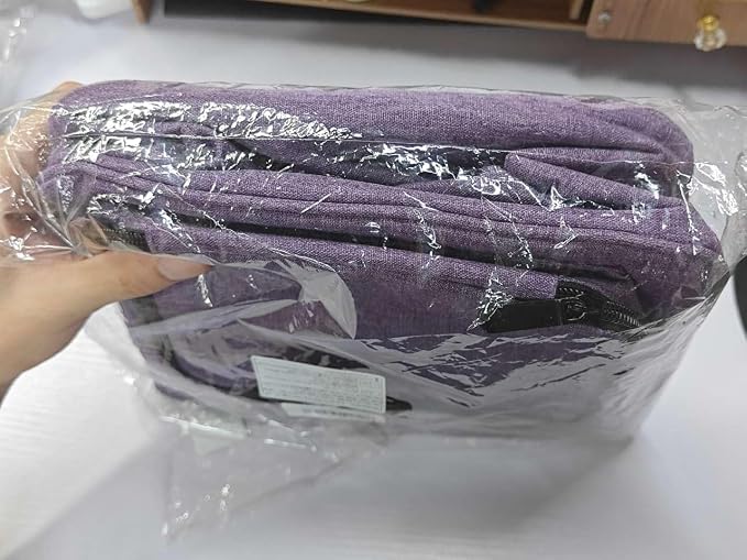 Crochet Bag Organizer for Crocheting, Knitting Yarn Bag Tote On The Go | Crochet Storage Bag for Knitters Supply, Crochet Gifts for Women, Birthday Gifts, Only Bag No Accessories (Purple)