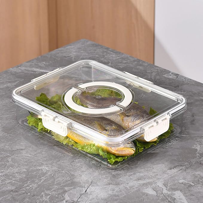 Food Storage Container, Vegetables Fruit Containers Prevents Deformation Space Saving PET for Kitchens (Outer Box), ZIZEVewn356ktog-12