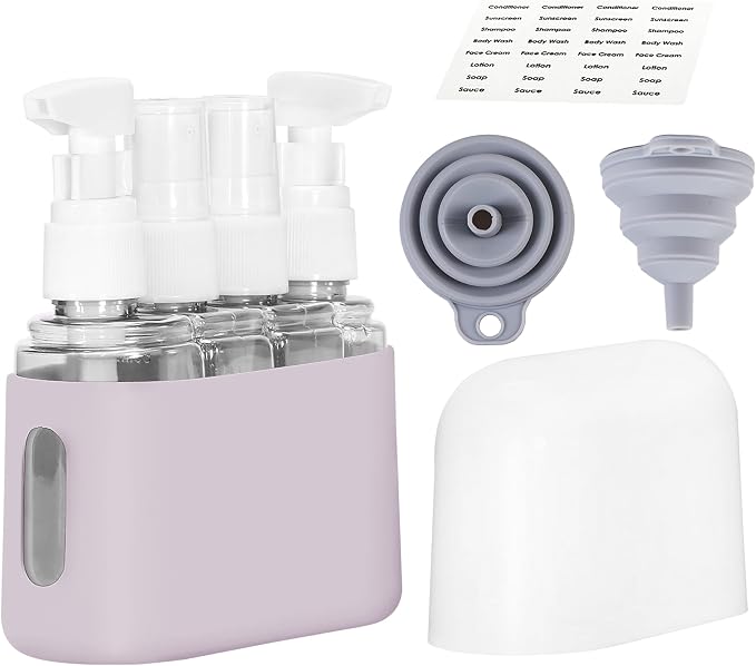 Bpluma Travel Bottles, Leak Proof Containers For Toiletries TSA Approved Airplane Accessories Kits For Liquid With Labels | For Toiletries TSA Approved Airplane Accessories Kits For Liquid With Labels