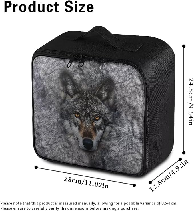 Rnyleeg Wolf First Aid Kits for Home Portable Medical Kit for Car Travel Medicine Bag Organizer for Men Medical Supplies Storage Bag with Handle